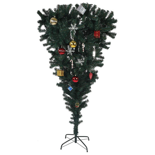 Holiday Upside Down Artificial Christmas Tree 5.5 FT - Merchandise Plug