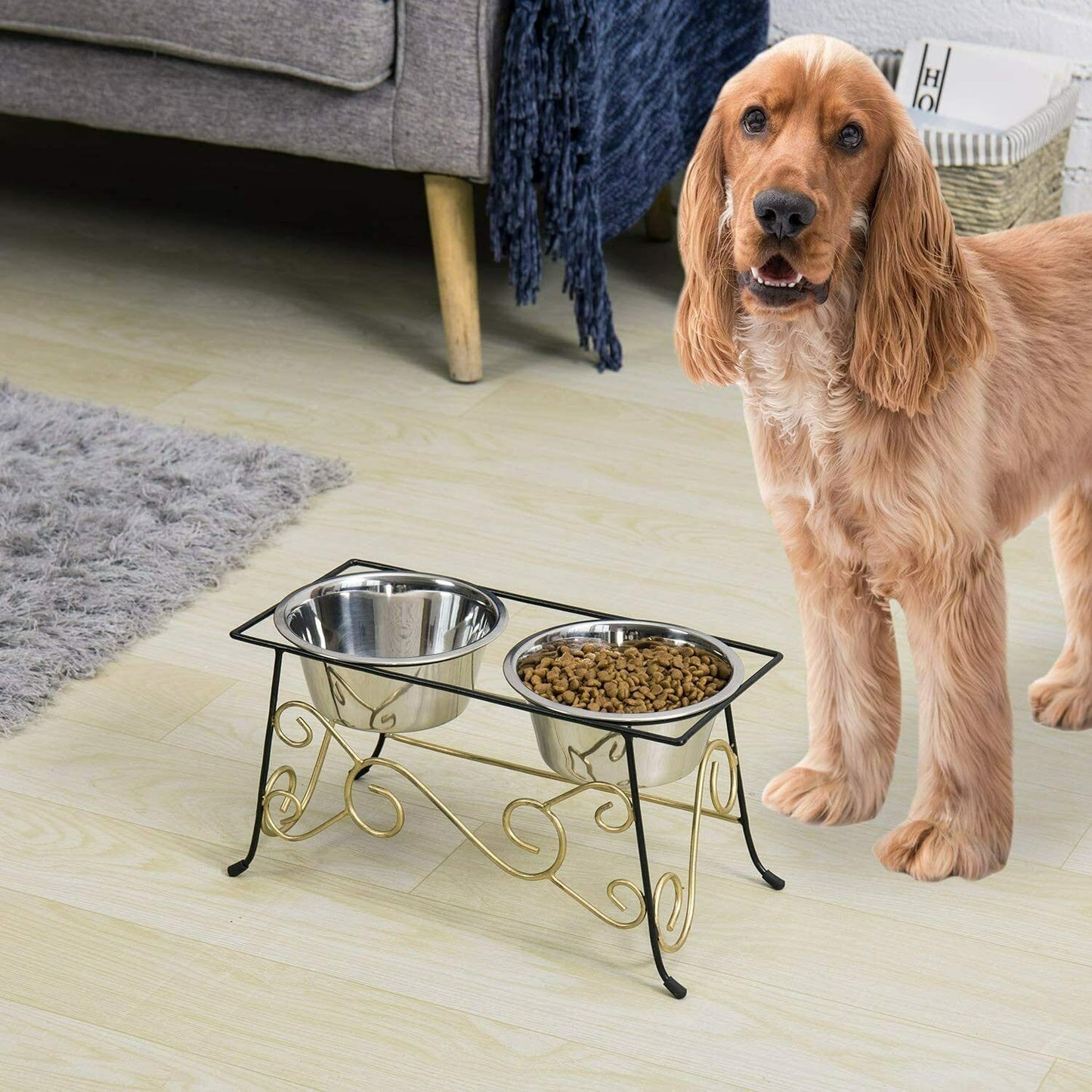 Elevated Dog Food Bowl Holder Stand - Merchandise Plug