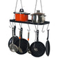 Large Capacity Rustic Pots And Pans Hanging Holder Kitchen Organizer Rack - Merchandise Plug