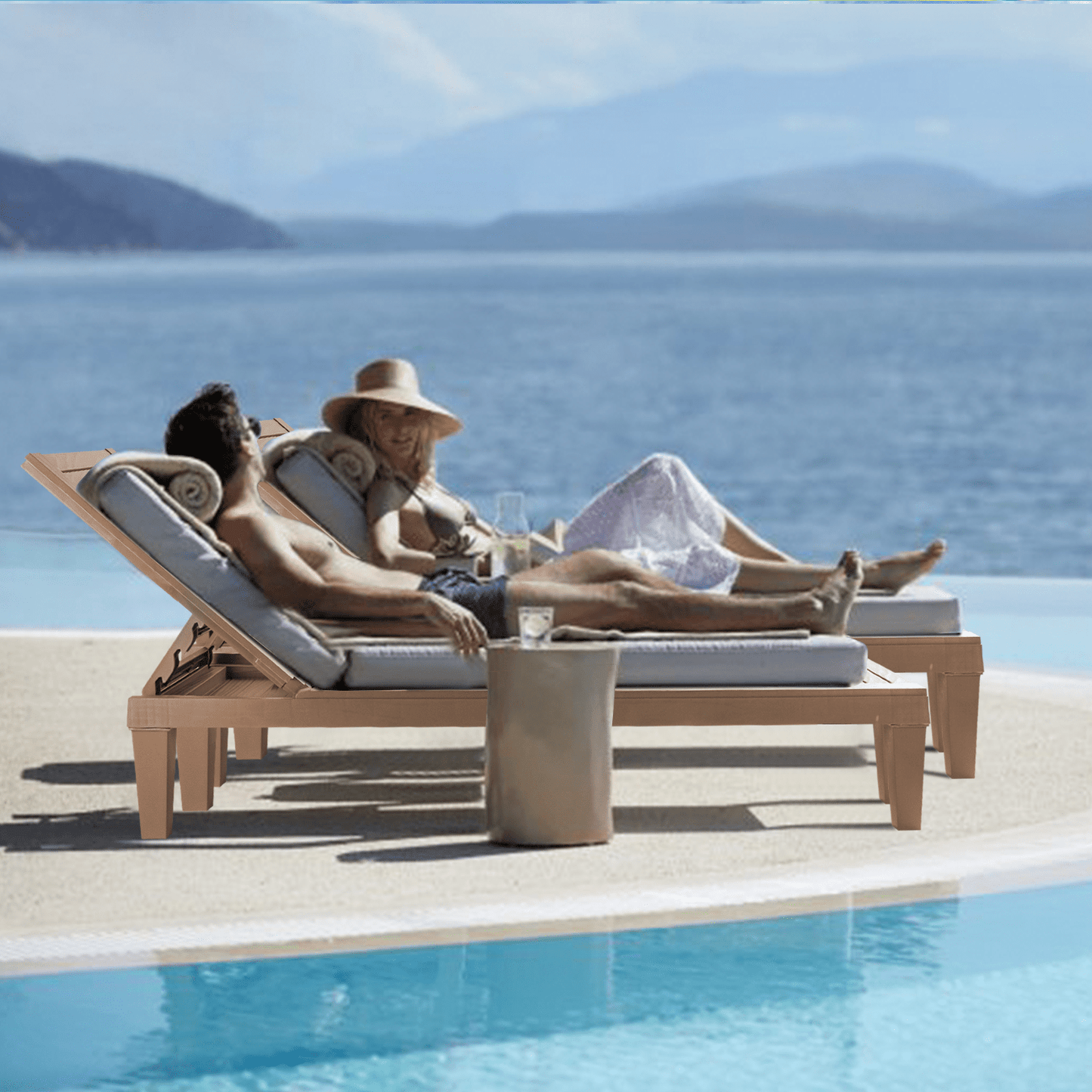 Luxury Folding Outdoor Chaise Lounge Chair 2 Pcs - Merchandise Plug